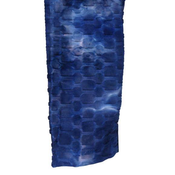 NEW Hot Kiss Blue Tie Dye Leggings Womens Small Elastic Waist Textured Fabric - Picture 6 of 9